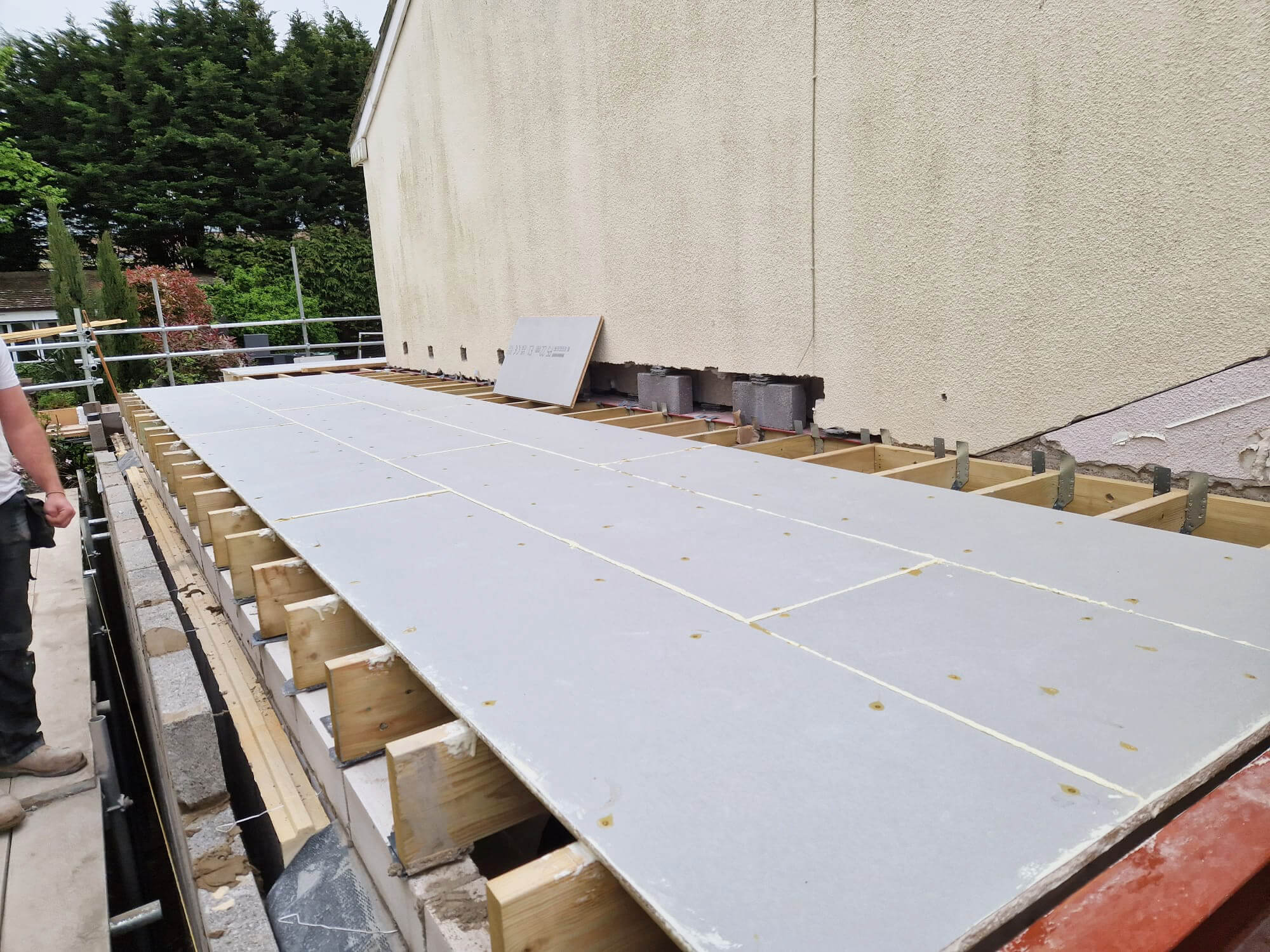 Photo of wooden joists